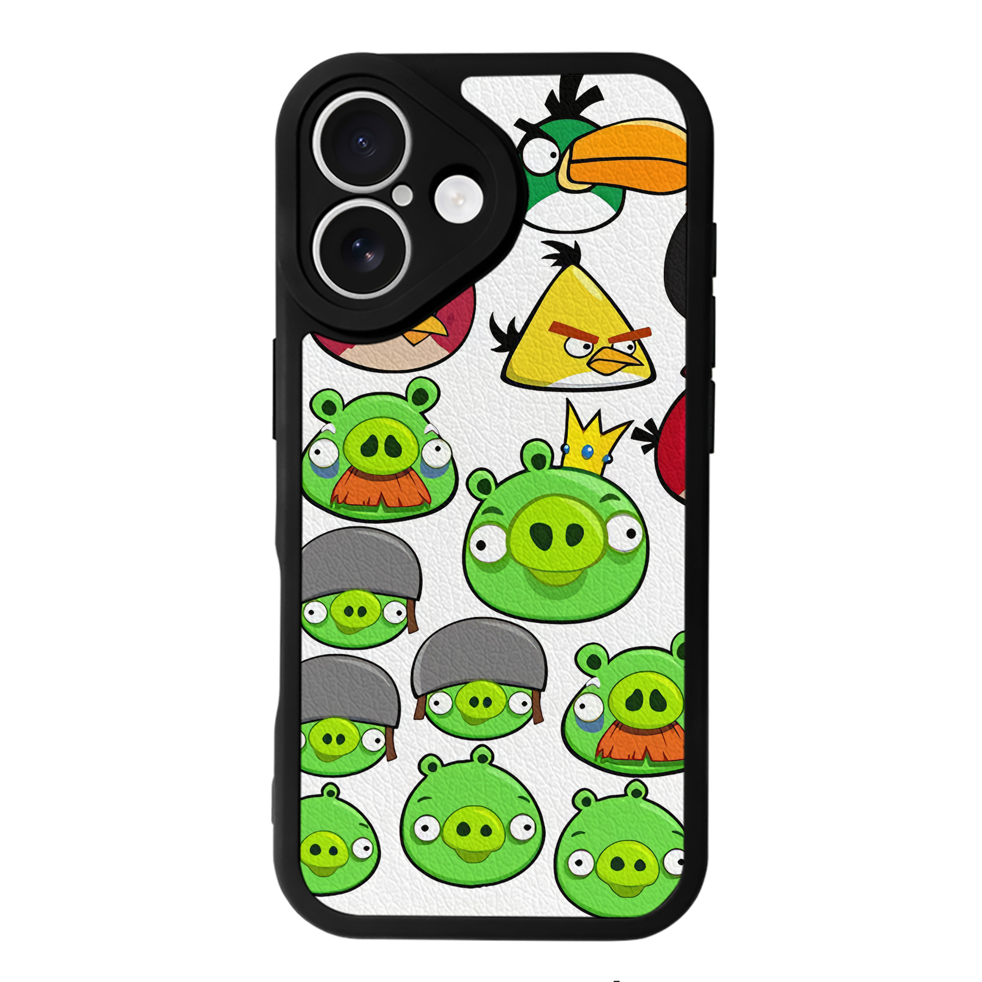 （画像用） Angry Birds アングリーバード 【iPhone 16シリーズ対応】シリコンスマホケース（レザー調） 材質：シリコン